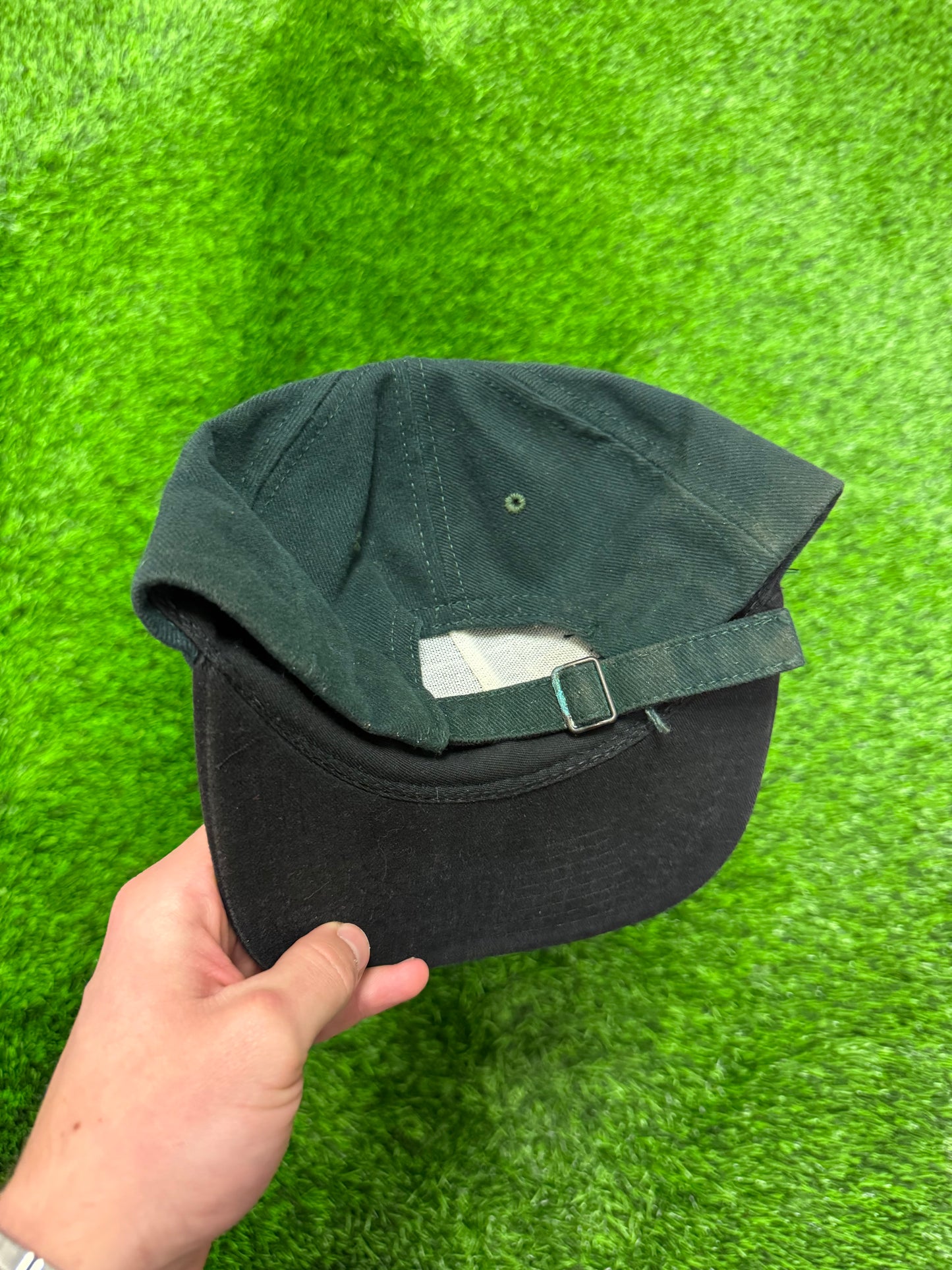 90s Nike Swoosh Green Embroidered Adjustable Hat (OS)