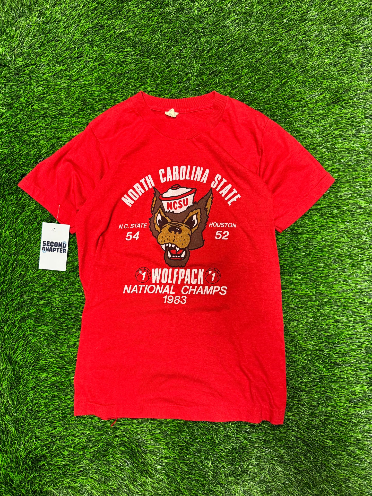 1983 NC State University (NCSU) Wolfpack NCAA Basketball Champions Tee (S)