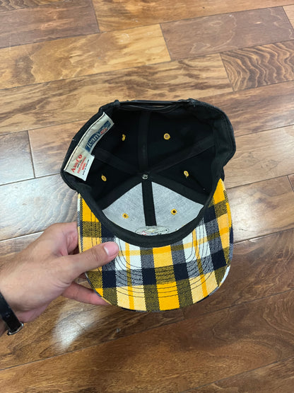 90s Pittsburgh Steelers Plaid Rare Script Hat (OS)
