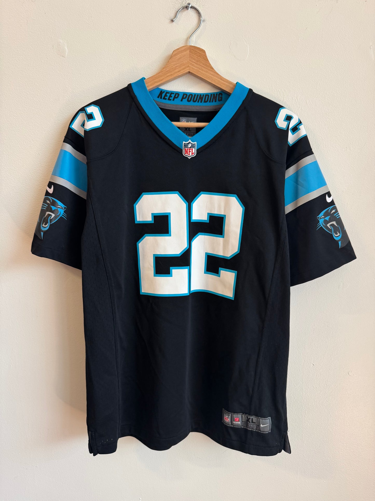 2017 Carolina Panthers Christian McCaffery Nike Home Jersey (Youth XL)