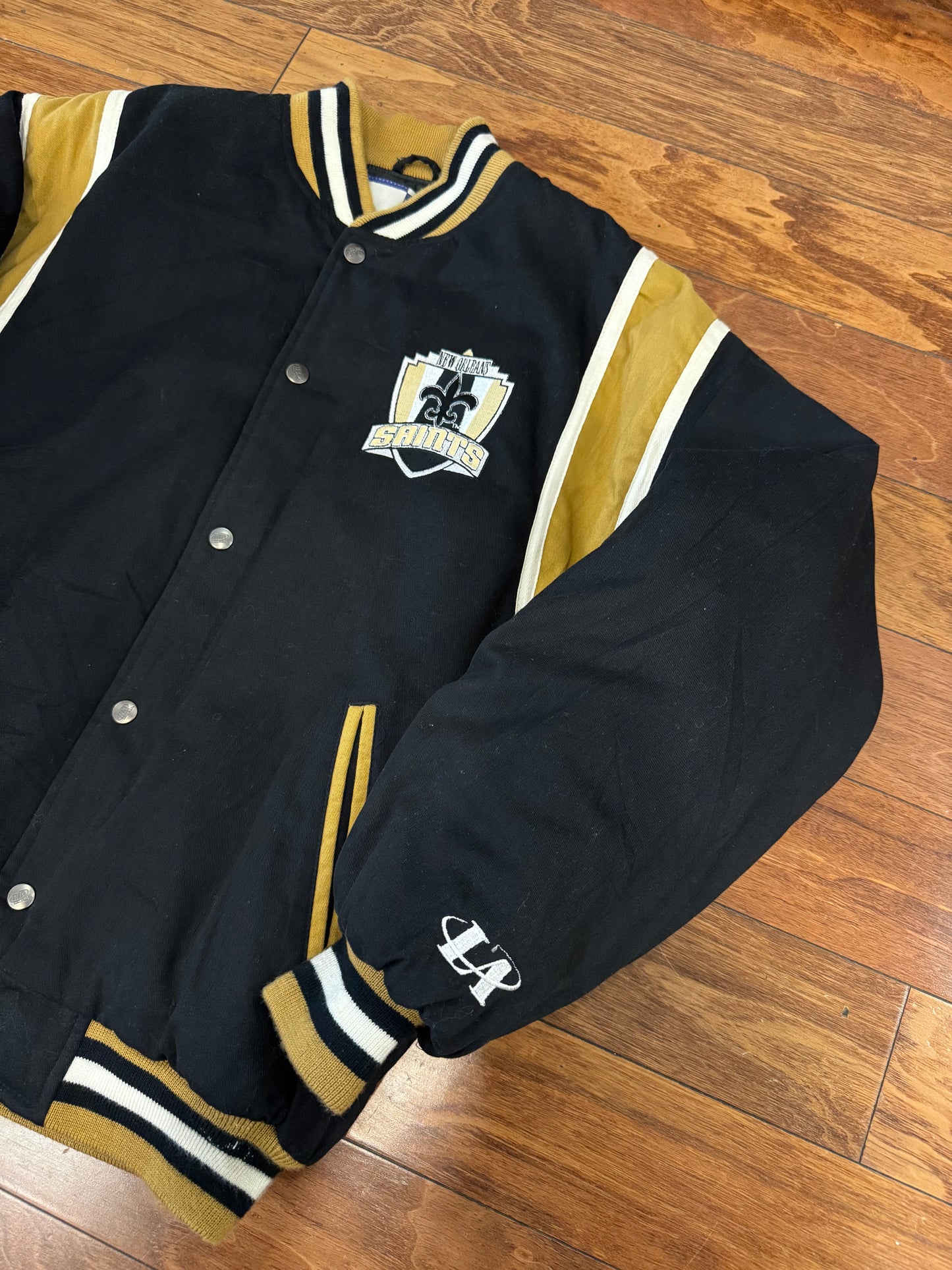 90s New Orleans Saints Vintage Logo Athletic Varsity Jacket (M)