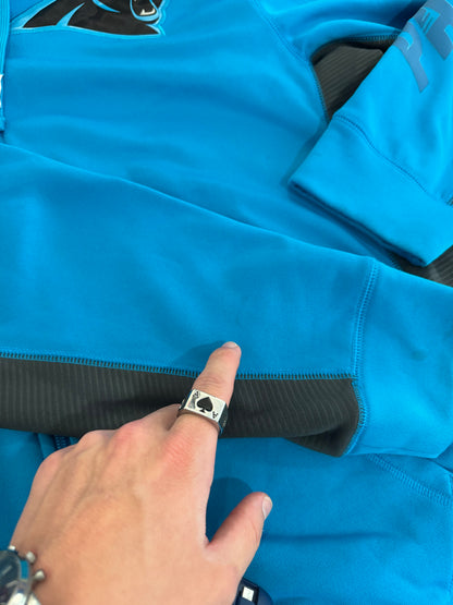 Carolina Panthers On Field Full-Zip Electric Blue Hoodie (M)