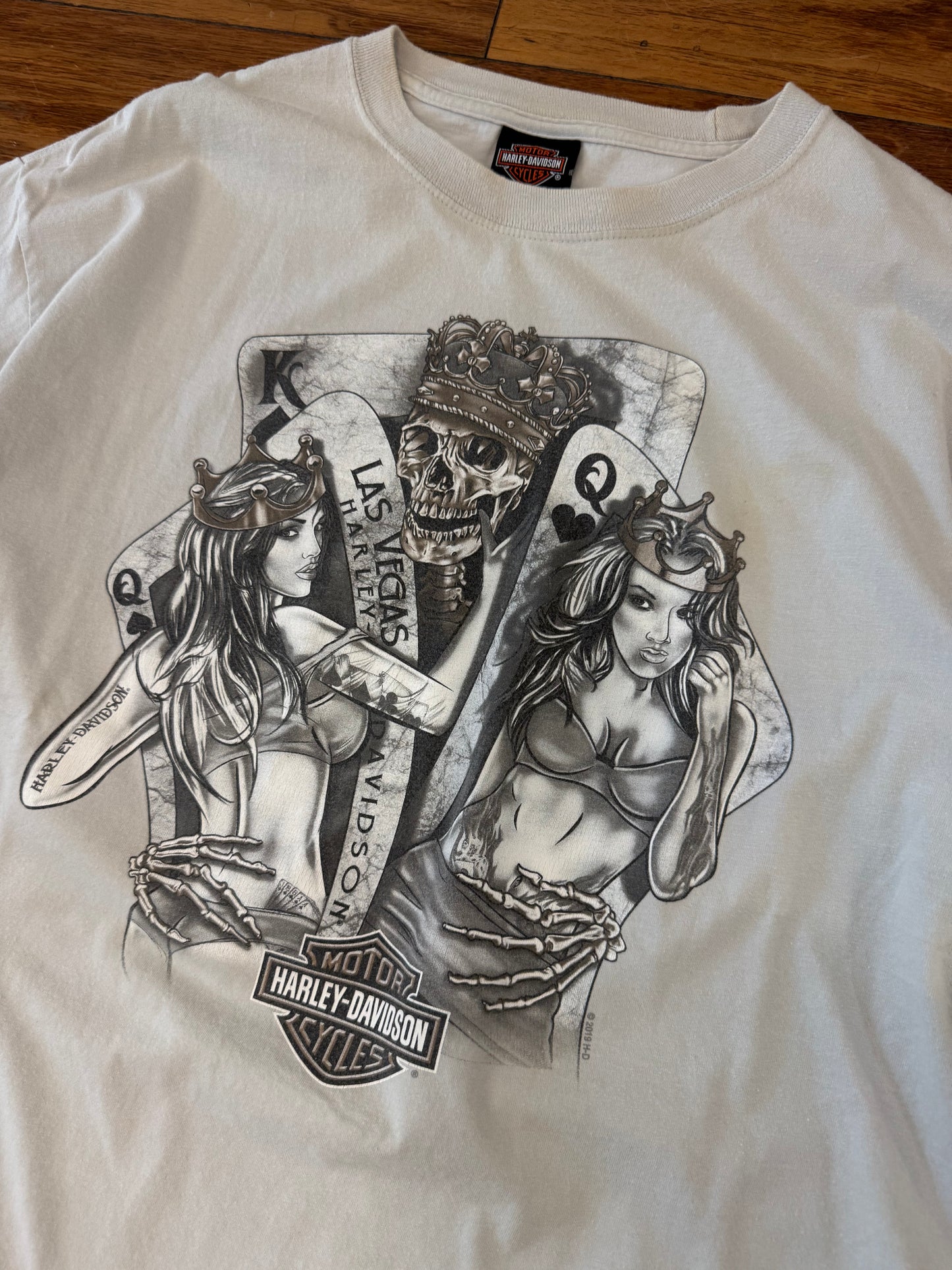 2019 Harley Davidson Las Vegas Cream Tee (XL)