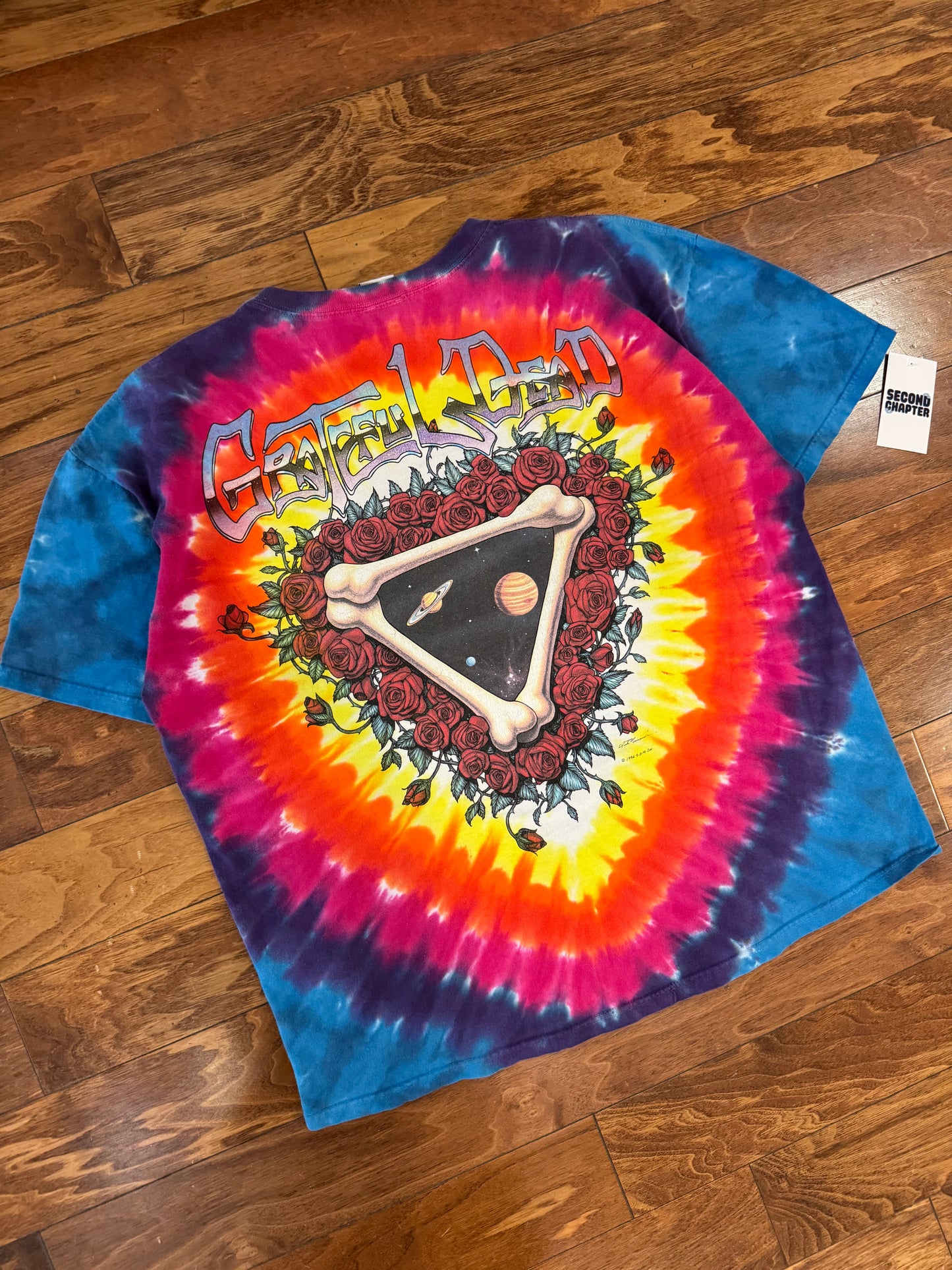 00s Grateful Dead "Dead Space" Liquid Blue Band Music Tee (XL)