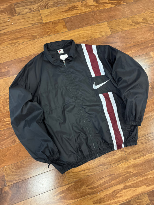 90s Nike Vertical Stripe Windbreaker (XL)
