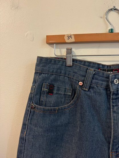 00s South Pole Baggy Dark Wash Shorts (34)