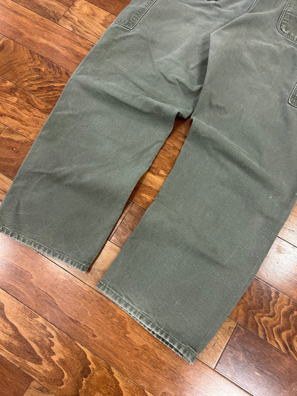 2013 Carhartt Faded Olive Green Carpenter Pants (36 x 32)