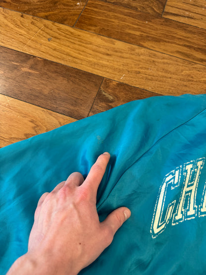 80s Charlotte Hornets Chalk Line Satin Jacket (L)