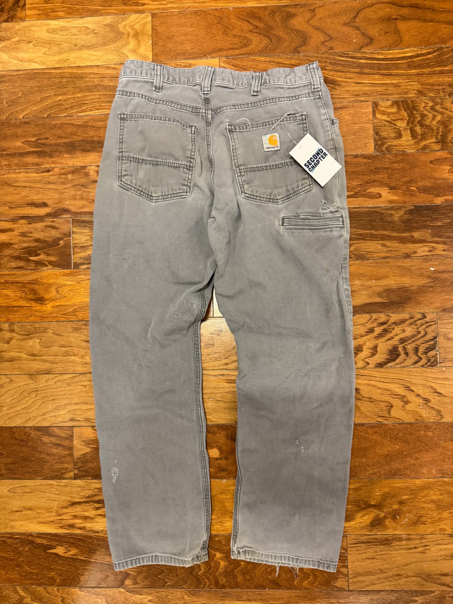 Carhartt Gray Distressed Workwear Pants (32 x 30)