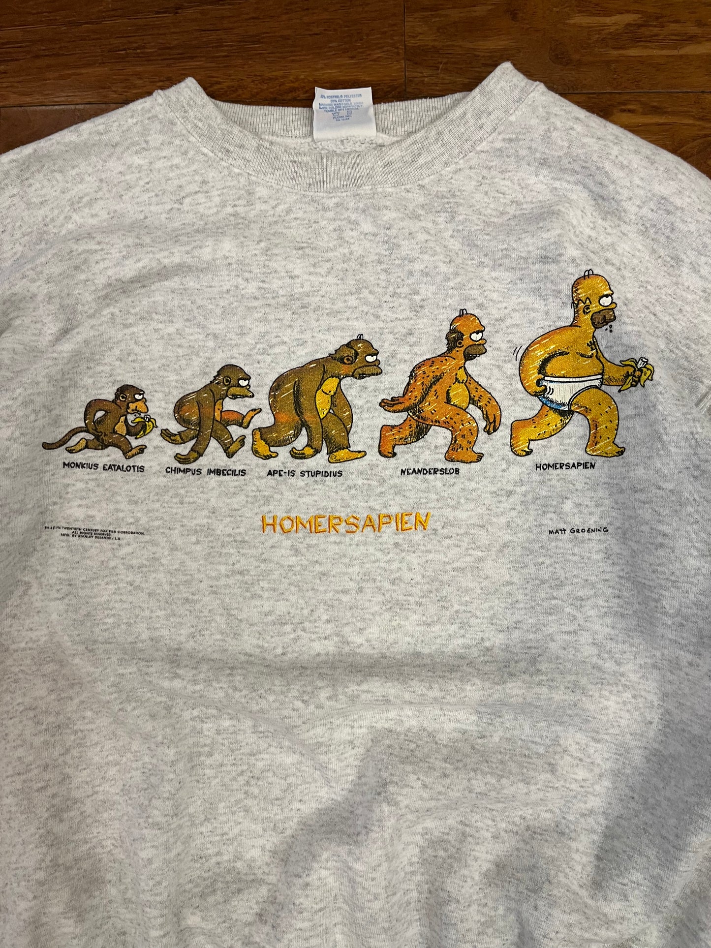 1996 "Homersapien" The Simpsons Crewneck (L)