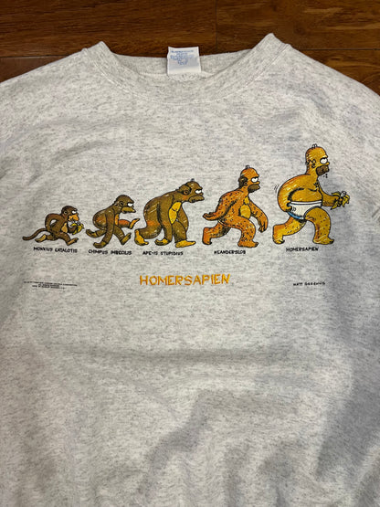 1996 "Homersapien" The Simpsons Crewneck (L)