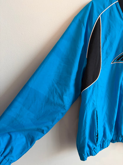 2008 Carolina Panthers NFL Blue Embroidered Cat Windbreaker (M)