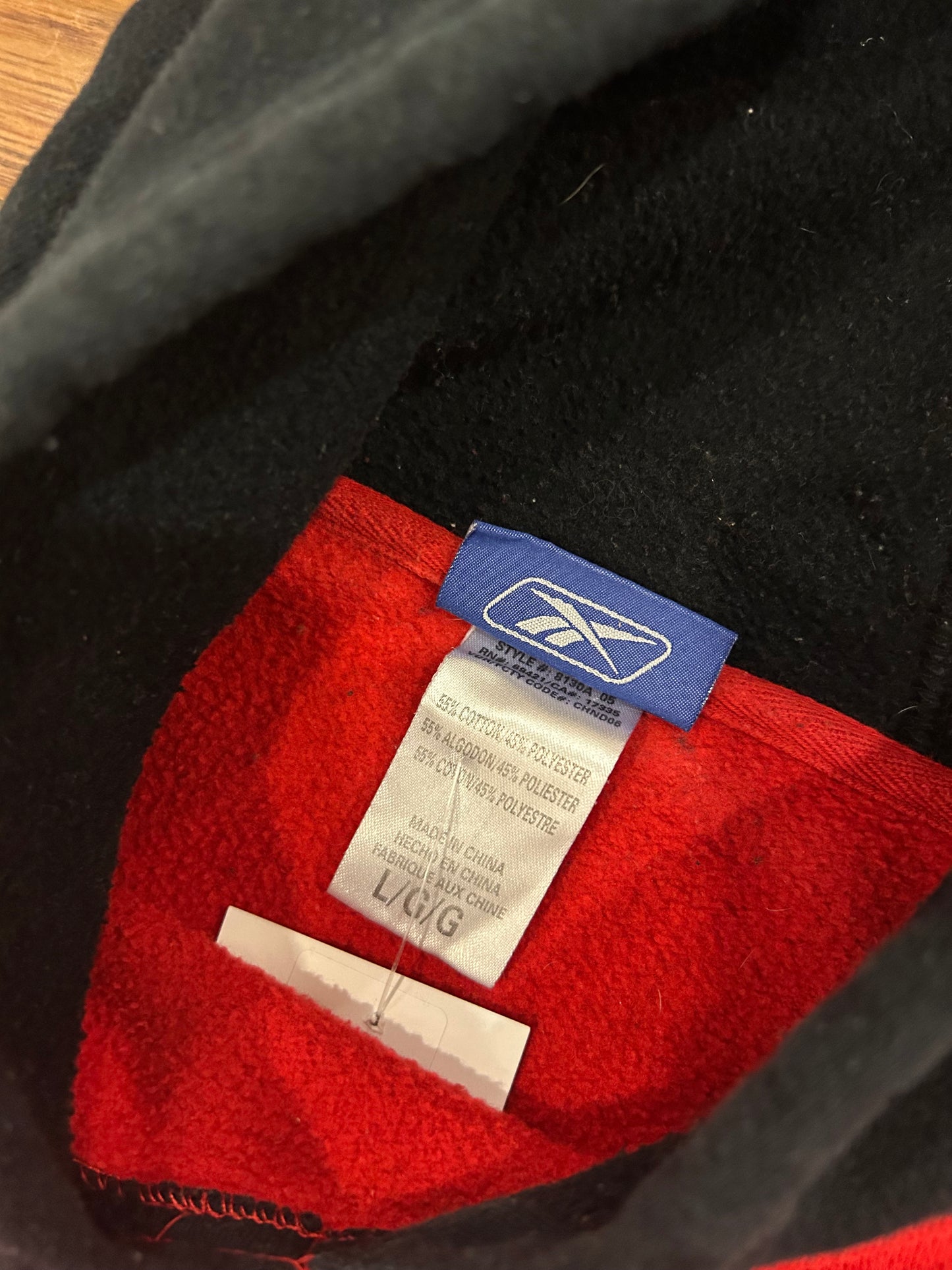 00s Chicago Bulls Two Toned Reebok Hoodie (L)