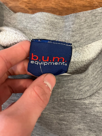 00s Bum Equipment Distressed Grey Crewneck (XL)