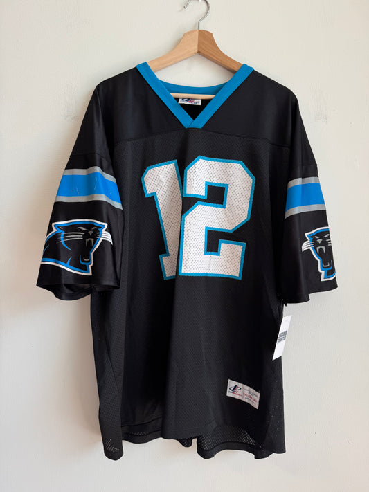 90s Carolina Panthers Kerry Collins Logo Athletic Jersey (XXL)