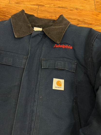 2001 Carhartt Faded Navy Adelphia Chore Jacket (XL)