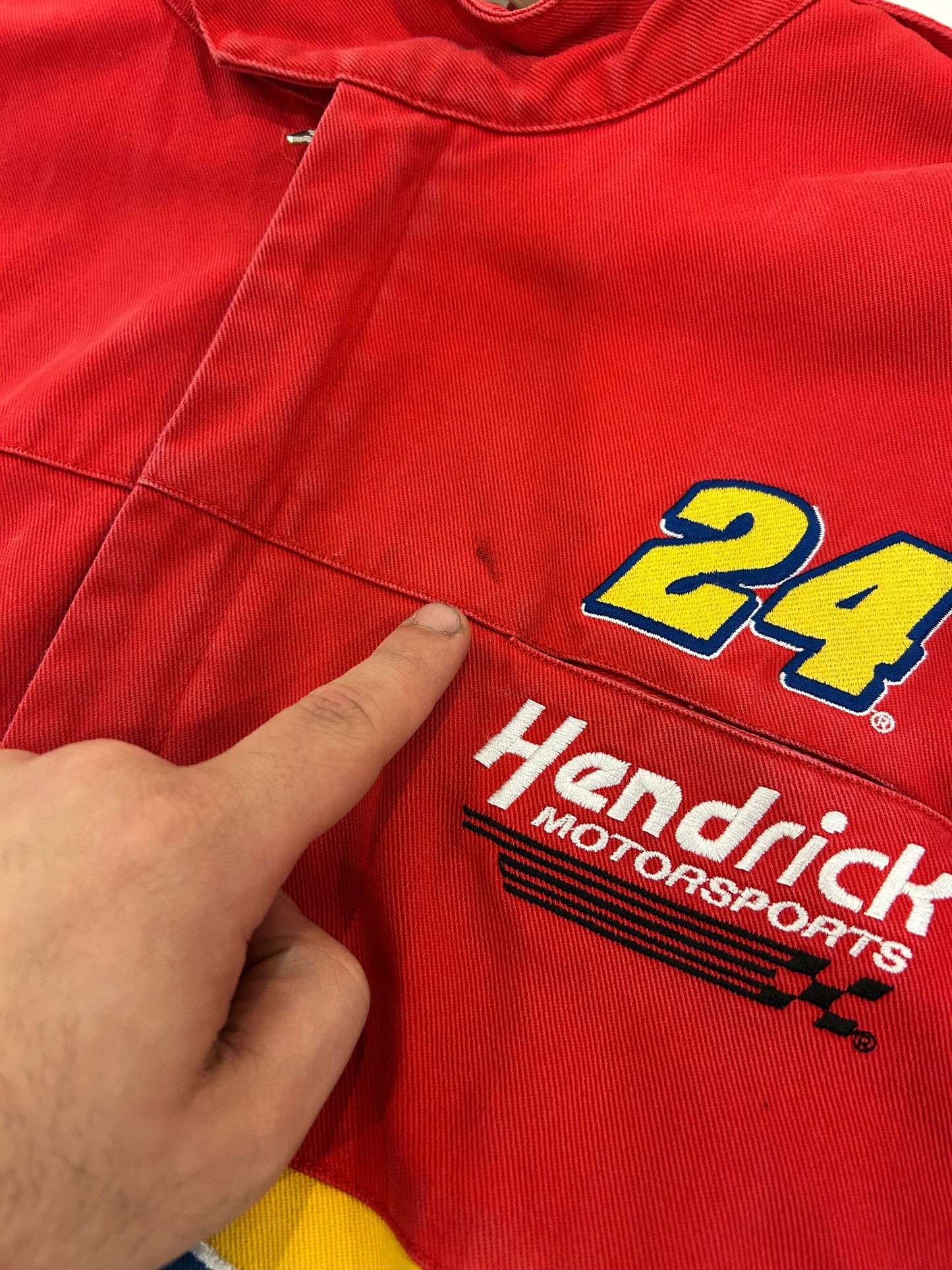 90s Dupont Jeff Gordon Vintage Rainbow Chase Authentic Racing Jacket (XL)