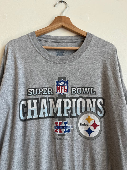 2007 Pittsburgh Steelers Super Bowl Cropped Tee (XXL)