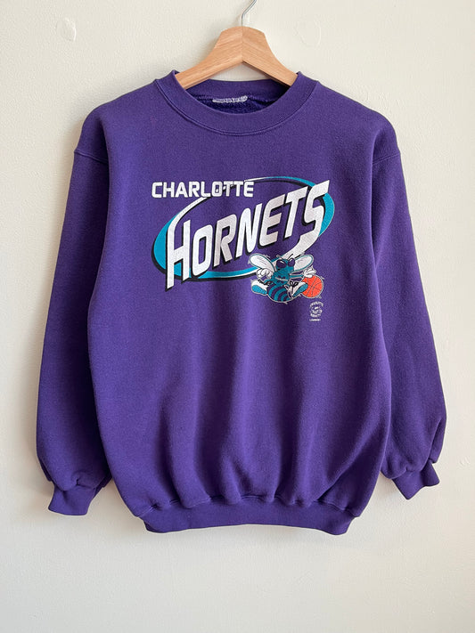 90s Charlotte Hornets NBA Purple Crewneck (S)
