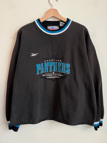 90s Carolina Panthers Reebok Pro Line Cropped Crewneck (L)