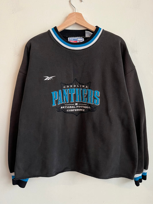 90s Carolina Panthers Reebok Pro Line Cropped Crewneck (L)
