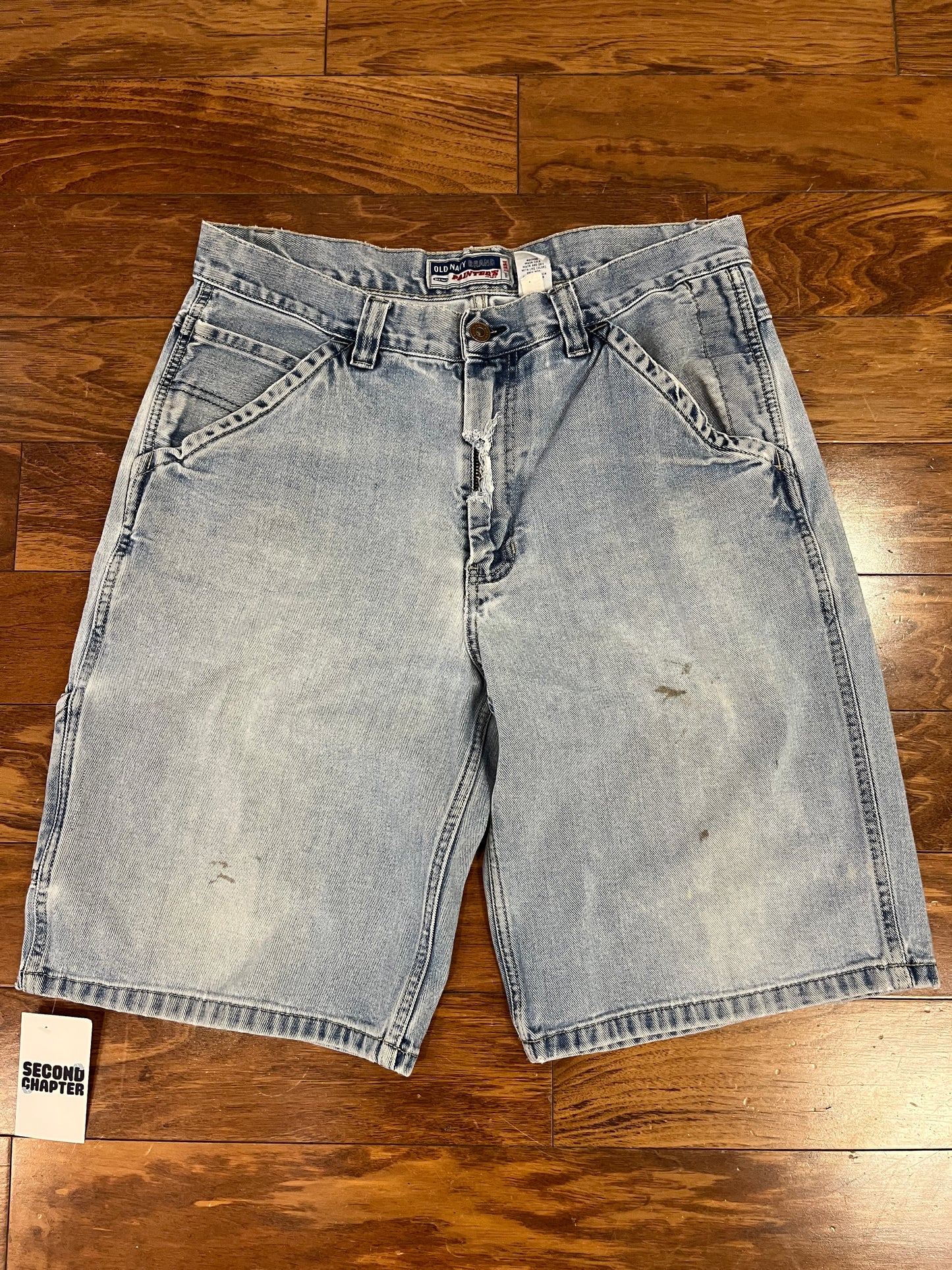 2005 Old Navy Carpenter Distressed Baggy Shorts (36)