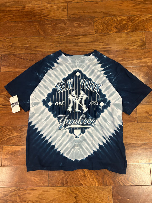 00s New York Yankees Tie Dye Majestic Tee (M)