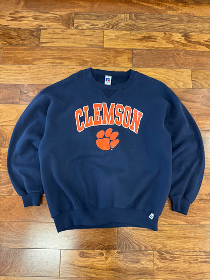 90s Clemson University Russell Athletics Spell Out Vintage Crewneck (XXL)