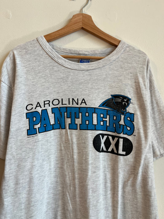 1993 Carolina Panthers XXL Champion Boxy Grey Tee (XL)