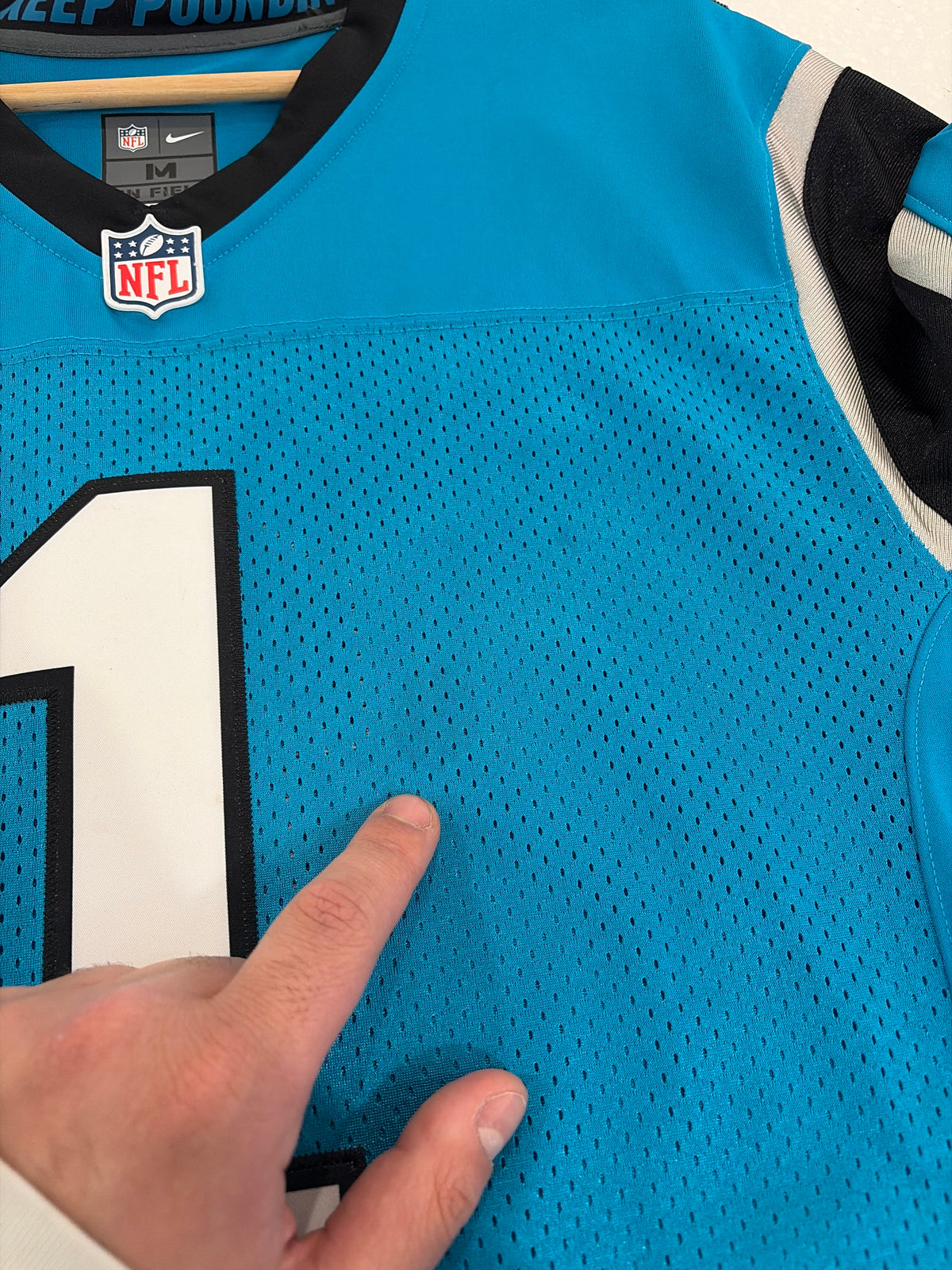 2016 Carolina Panthers Cam Newton Nike Blue Stitched Jersey (M)