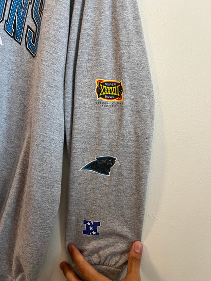 2003 Carolina Panthers NFC Champion Grey Long Sleeve Shirt (XL)