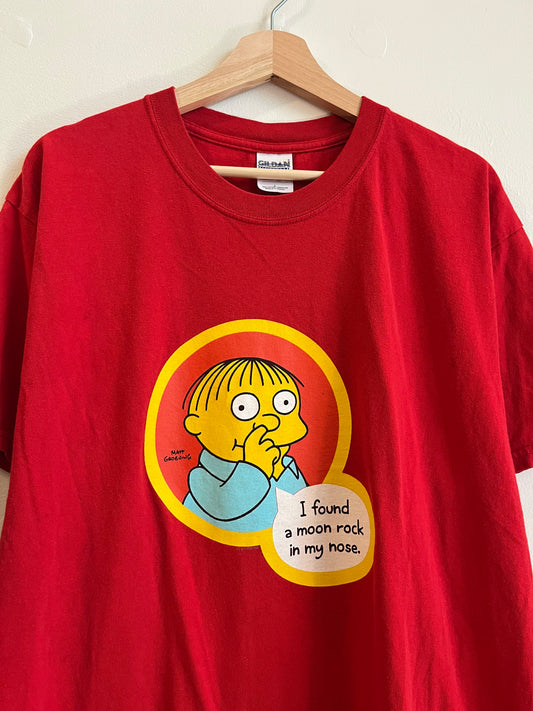 2002 The Simpsons Ralph Wiggum "I Found A Moon Rock In My Nose" Tee (L)