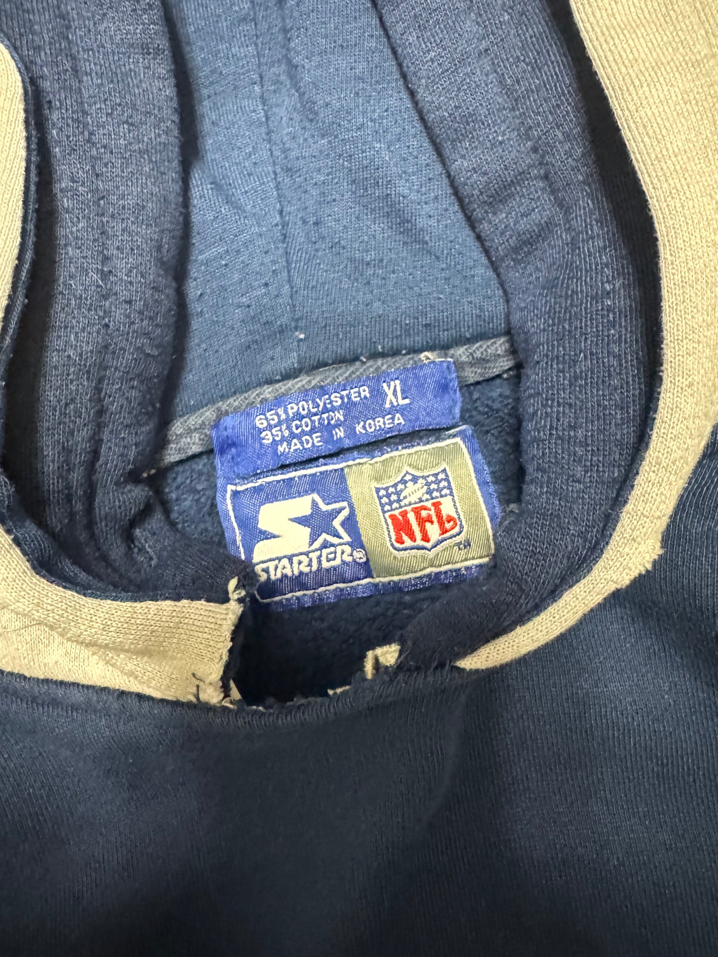 90s Dallas Cowboys Starter Distressed Hoodie (XL)