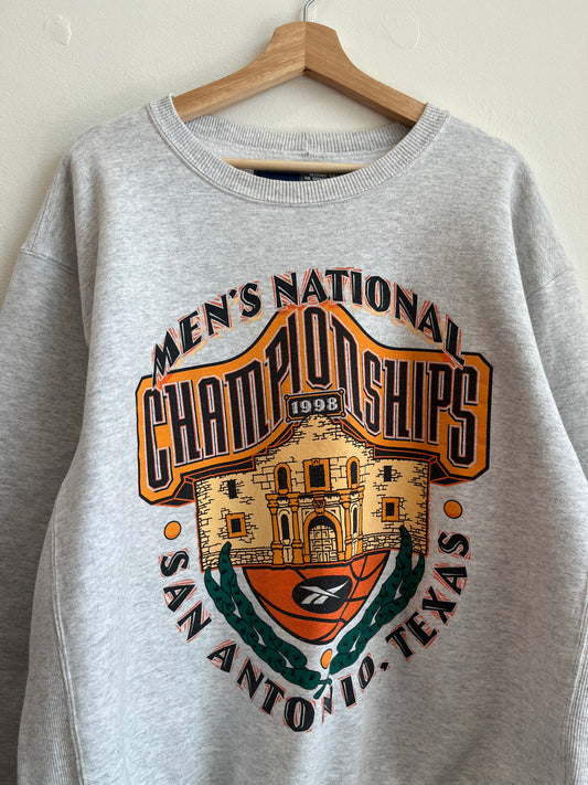 1998 NCAA National Championships Texas Thick Reebok Crewneck (XL)