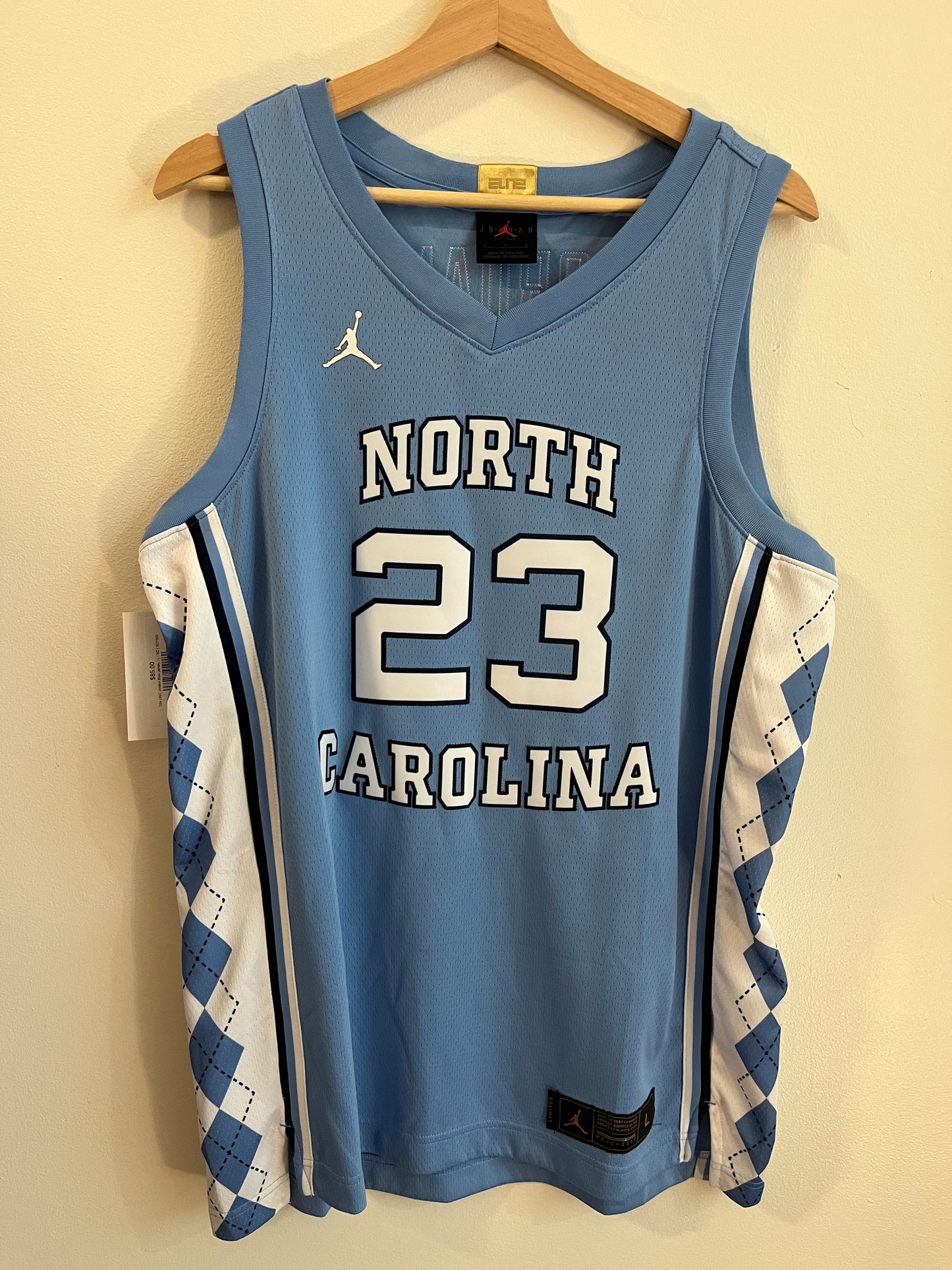 2022 UNC Michael Jordan Limited Elite Basketball Jersey (L)