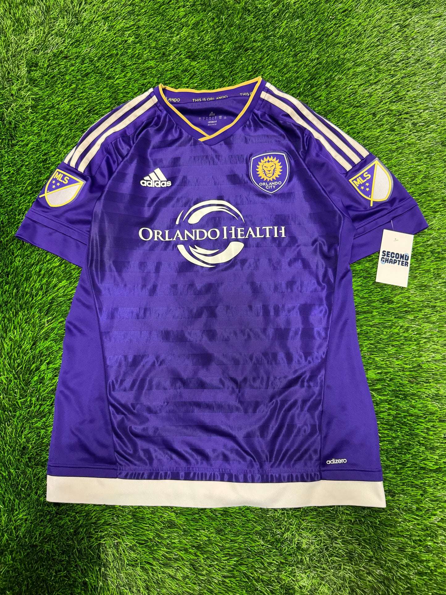 Orlando City SC Adidas Purple Home MLS Soccer Jersey 2015-16  Kit (L)