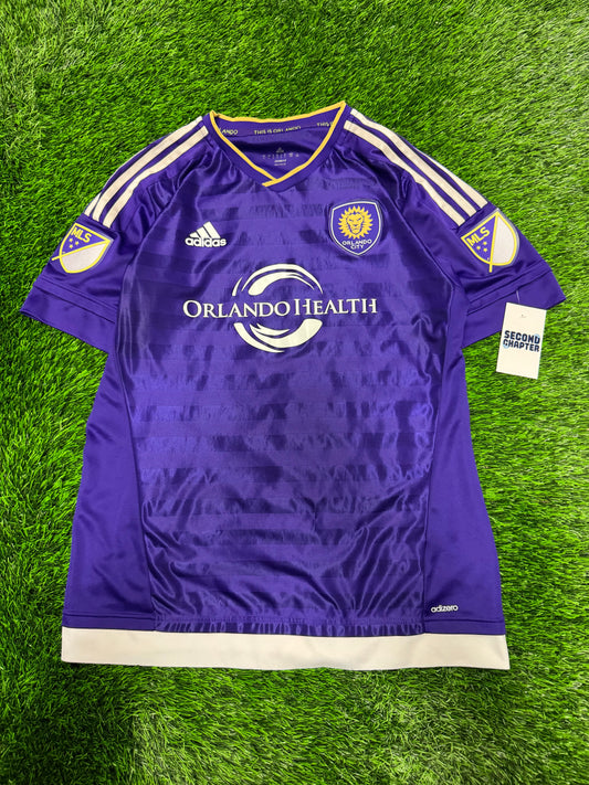 Orlando City SC Adidas Purple Home MLS Soccer Jersey 2015-16  Kit (L)