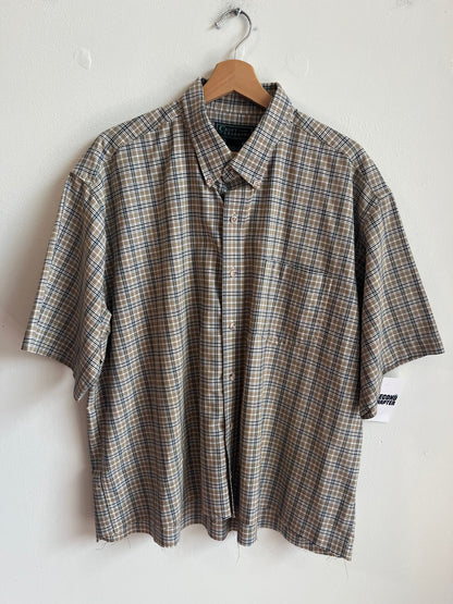 00s Croft & Barrow Cropped Essential Button Down Polo Shirt (XL)