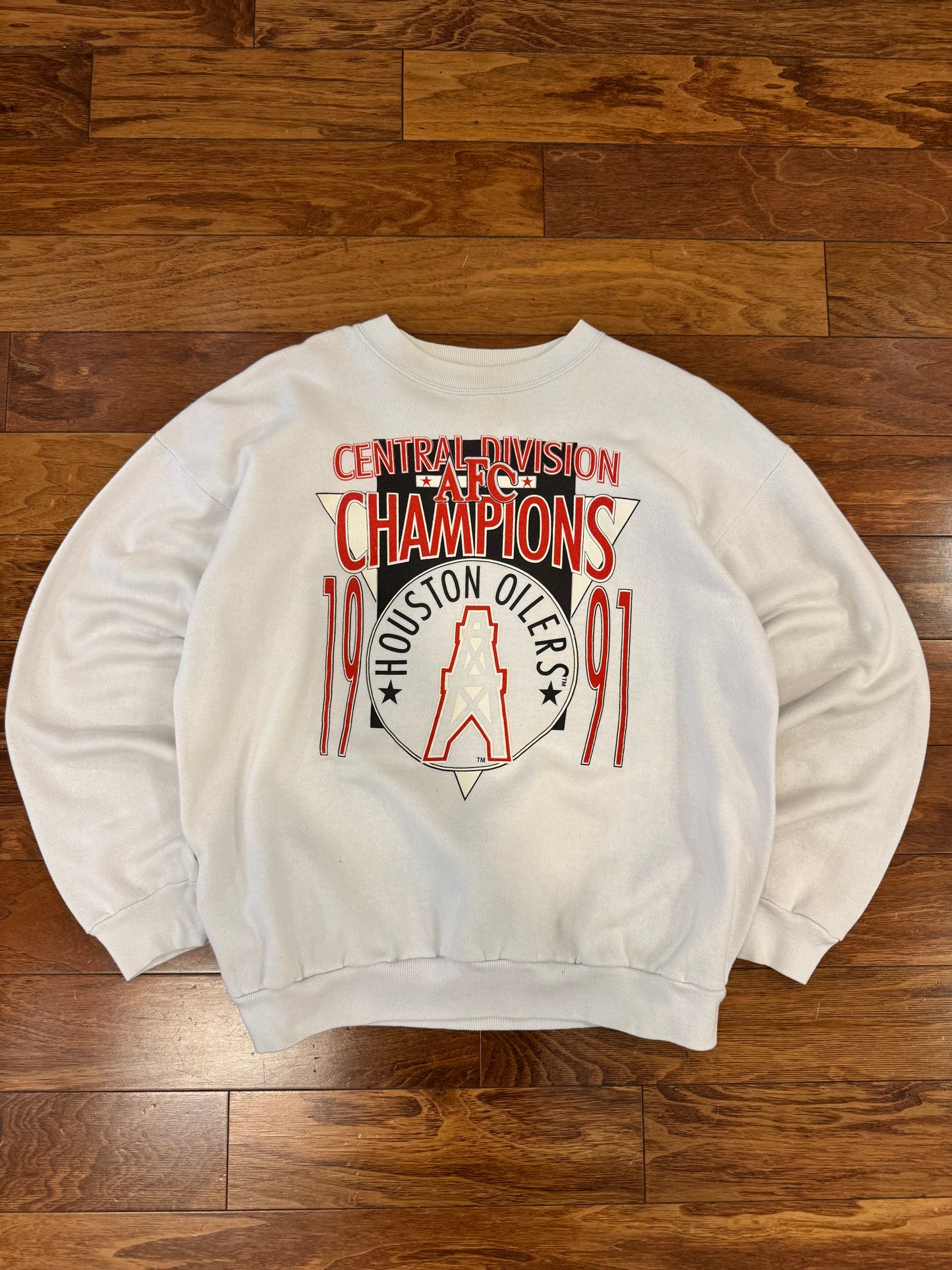 1991 Houston Oilers (Titans) Vintage AFC Champions Crewneck (XL)