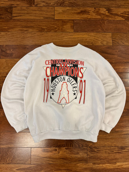 1991 Houston Oilers (Titans) Vintage AFC Champions Crewneck (XL)