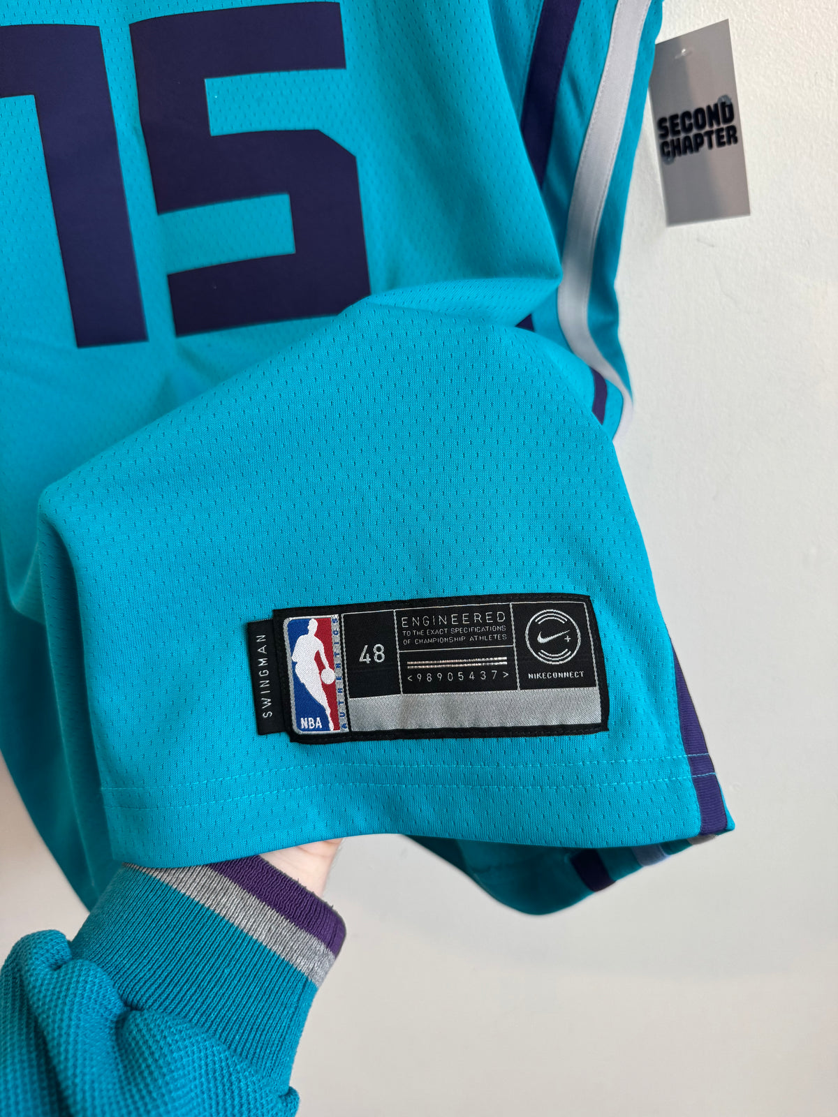 2017 Charlotte Hornets Kemba Walker Teal Jordan Swingman Jersey (L)