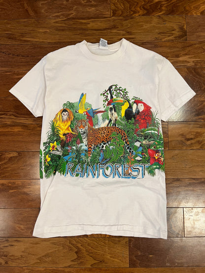90s Rainforest Nature Wrap Around Tee (M)