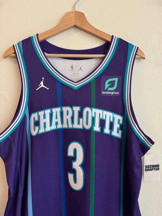 2019 Charlotte Hornets Terry Rozier III Jordan Swingman Purple Jersey (L)