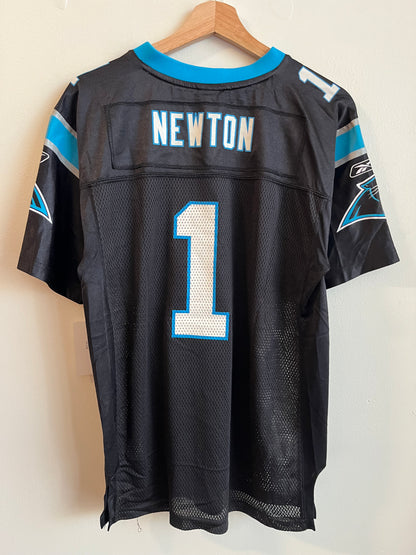 2010s Carolina Panthers Cam Newton NFL Reebok Black Jersey (Youth XL)