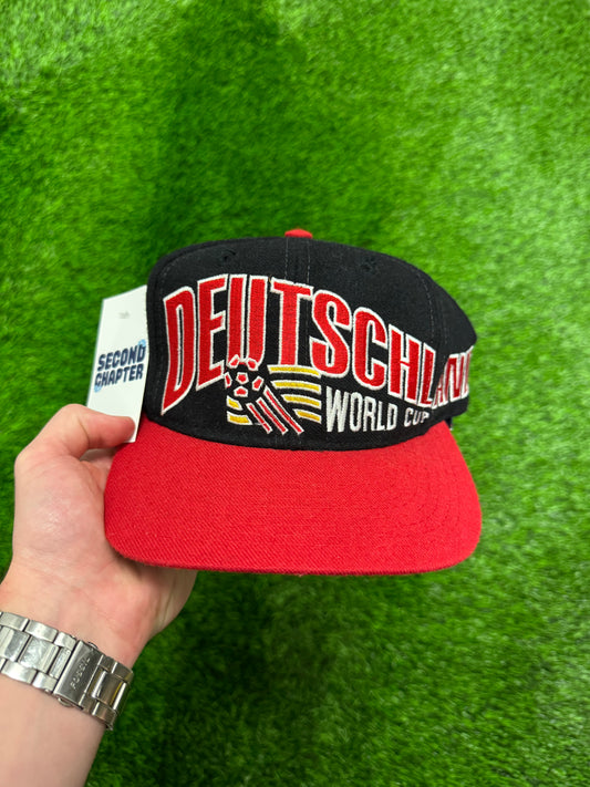90s Deutschland World Cup Soccer Apex Vintage Snapback Hat (OS)