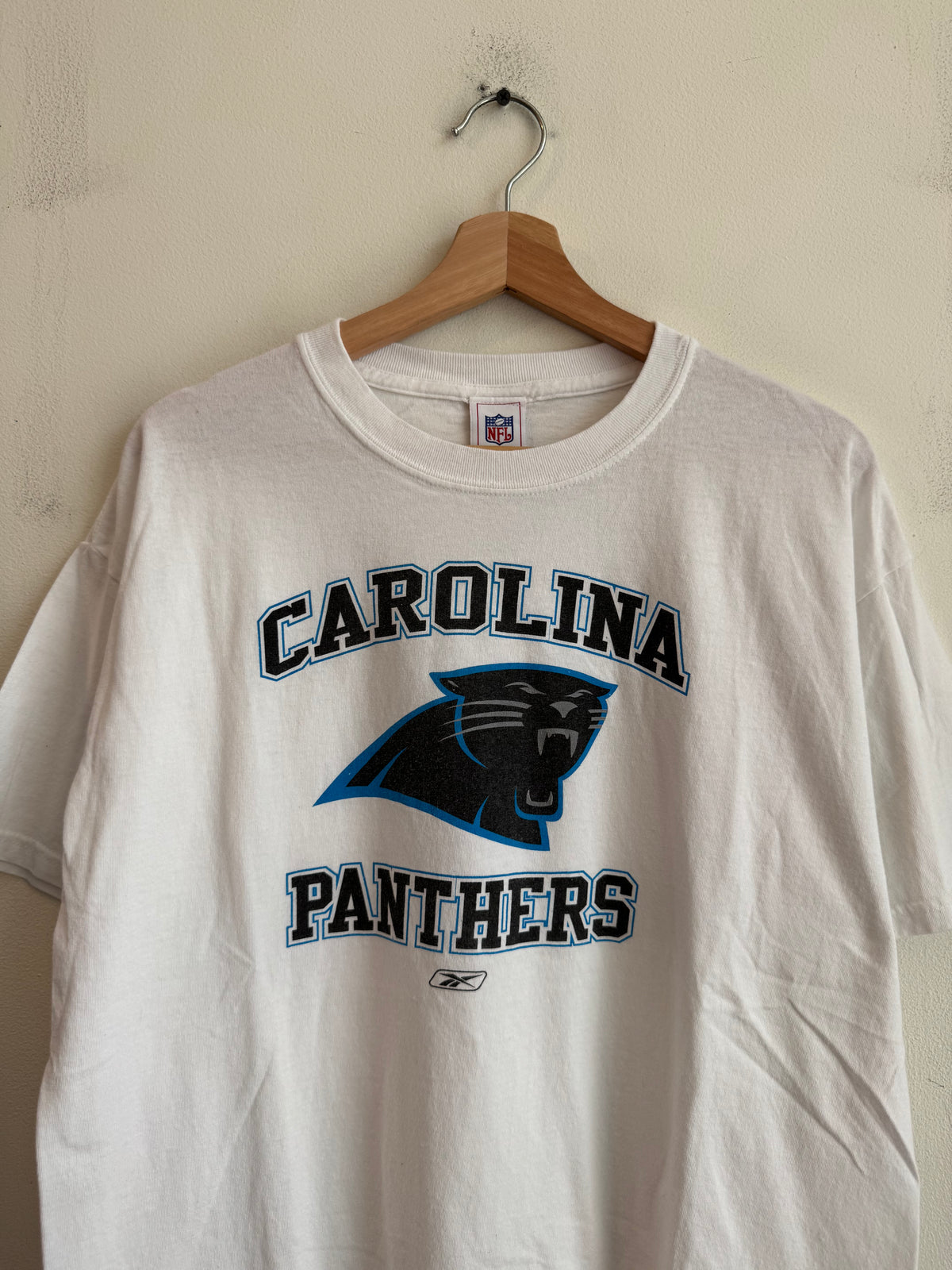 00s Carolina Panthers White Reebok Tee (L)