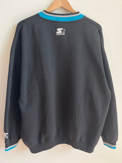 90s Carolina Panthers Vintage Starter Embroidered Crewneck (XL)