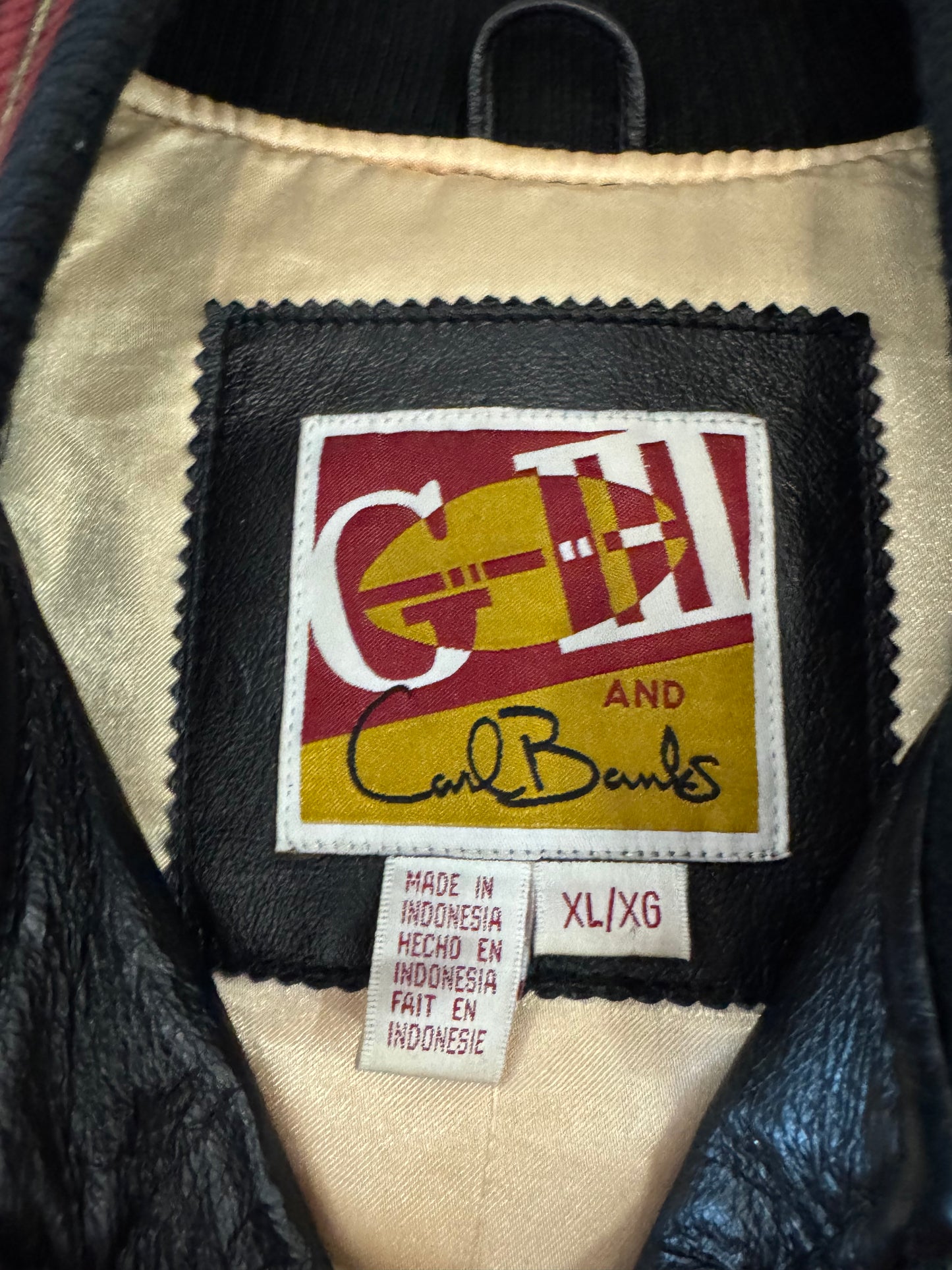 90s San Francisco 49ers Carl Banks Rare Leather Jacket (XL)