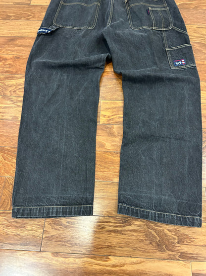 90s Phat Farm Baggy Carpenter Black Jeans (42 x 34)