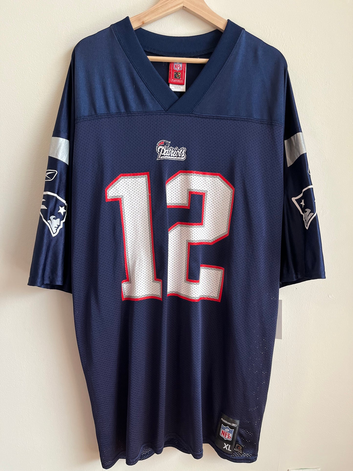 00s New England Patriots tom Brady NFL Players Jersey (XL)